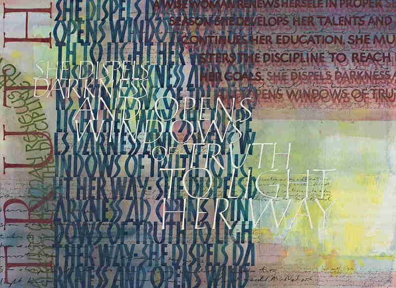 Windows of Truth inspirational calligraphic print