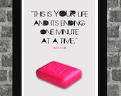 Inspiring Grey Fight Club Movie Quote Print 11X17