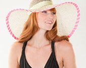 Spring Summer Mesh Sisal Straw Wide Brim Floppy Hat