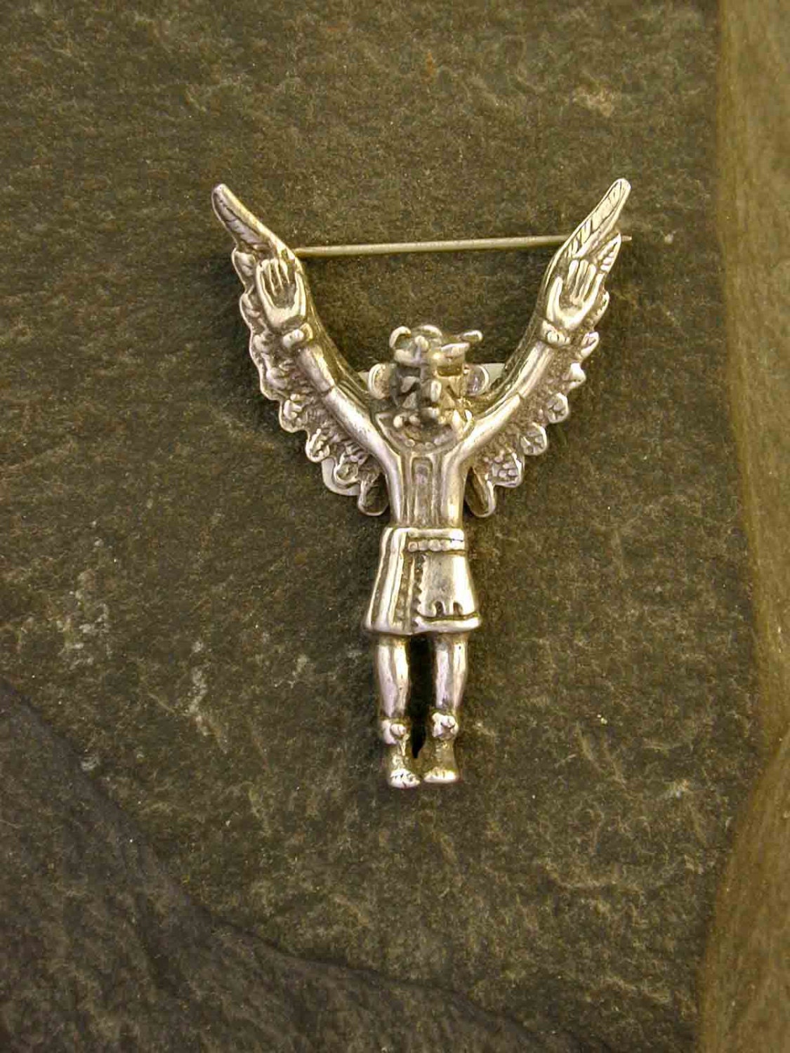 Sterling Silver Eagle Dancer Kachina Brooch