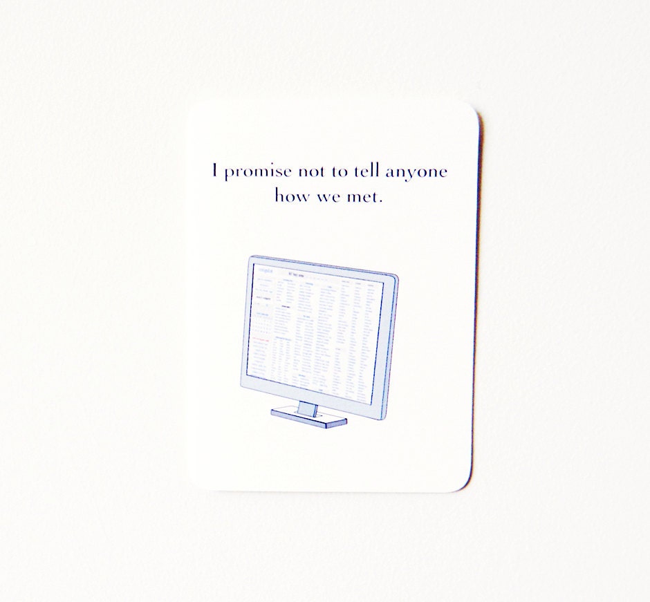 I Promise Not to Tell Anyone How We Met-Funny Love Card-Craigslist