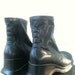 Vintage 90s Black Futuristic Quilted Booties Wedge Boots 7.5