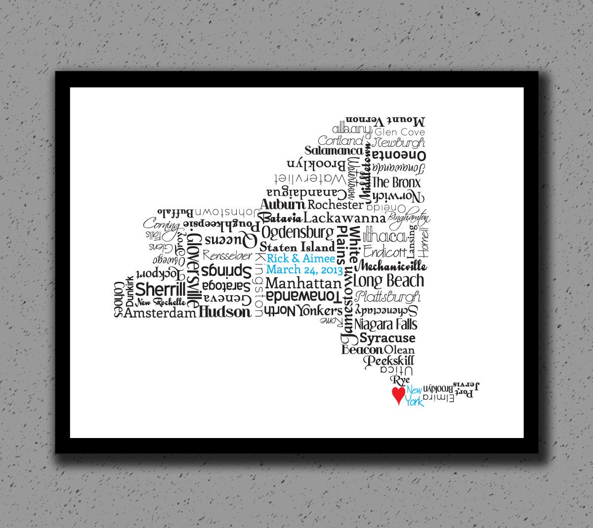 New York State Print, NY, State Art, State Map, Wedding, Personalized, Print, Custom, Cities, City, Housewarming Gift, Travel