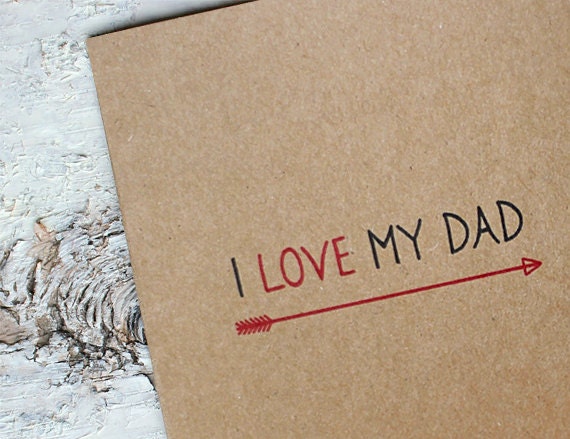 I Love My Dad Father's Day Card - Simple Recycled Fathers Day Card and Envelope