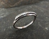 Mens Ring, Size 13, Sterling Silver, Hand Forged,  Hammered Sterling Silver Band Ring