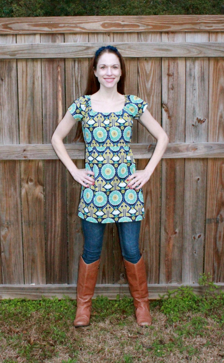Joel Dewberry Top, Women's Cotton Tunics XS S M L XL 2X 3X