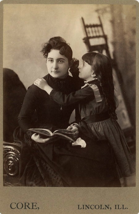 Vintage Cabinet Card Photo "Sweet Secrets", Photography, Paper Ephemera, Old Photo, Collectibles