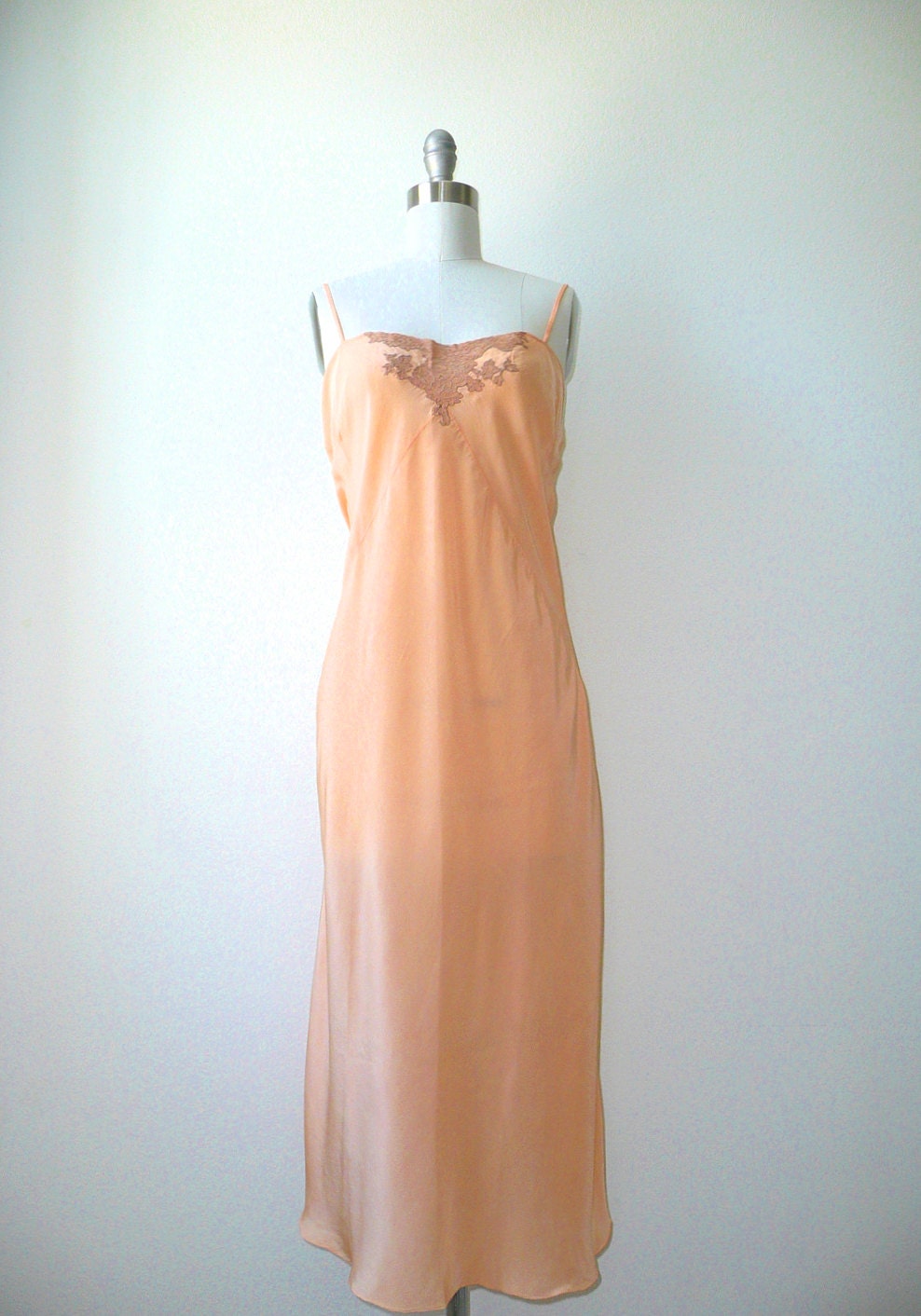 vintage 1930s Silk Slip // Yolande Silk Bias Slip
