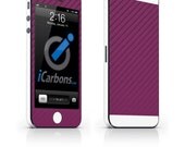 iCarbons BuildYourOwn TwoTone Purple Carbon Fiber IPhone 5 Skin Decal FULL COMBO