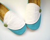 Women's Slippers - Turquoise and Yellow Moli-Spats