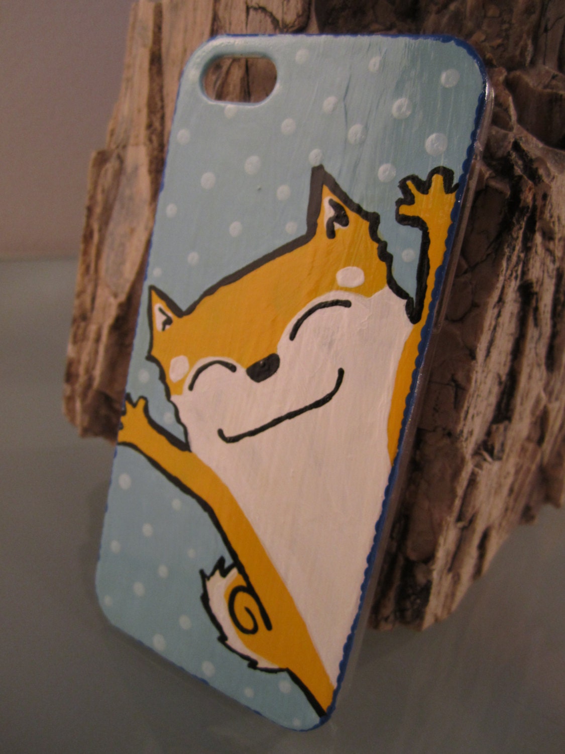 Hand Painted Happy Shiba Inu iPhone 5 case