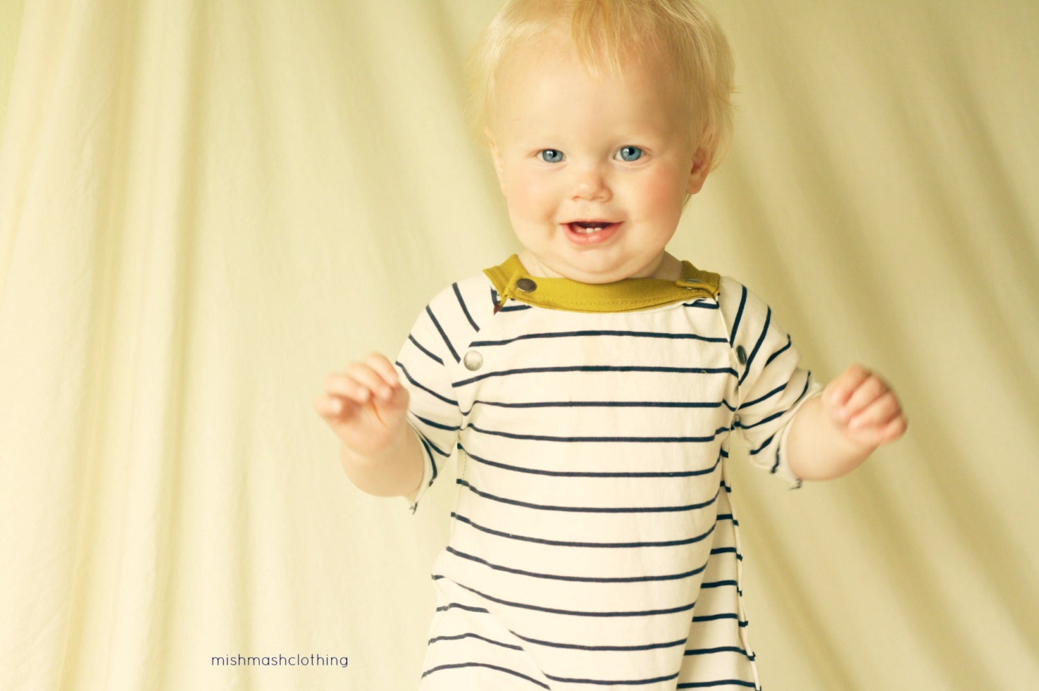 Baby boy one piece outfit striped romper made to order 3-6 months, 6-12 months, 12-18 months