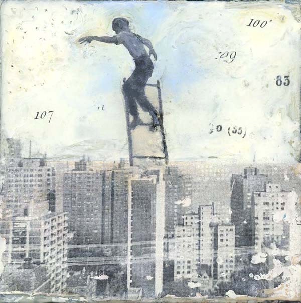 Original Encaustic Painting - "Reach"  Encaustic Art by Angela Petsis