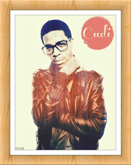 EMBRACE THE CUDDER (Kid Cudi) 8x10" Digital Illustration High Gloss Print by MoPS
