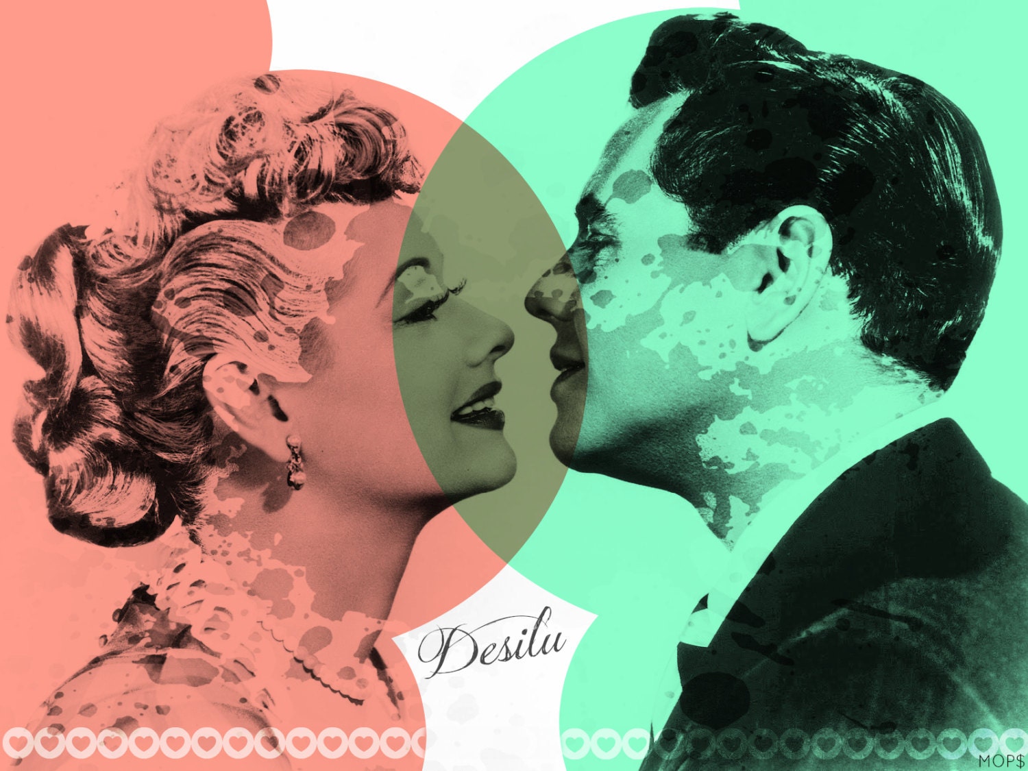 DESILU (Lucille Ball and Desi Arnaz) 8x11" Digital Art Print
