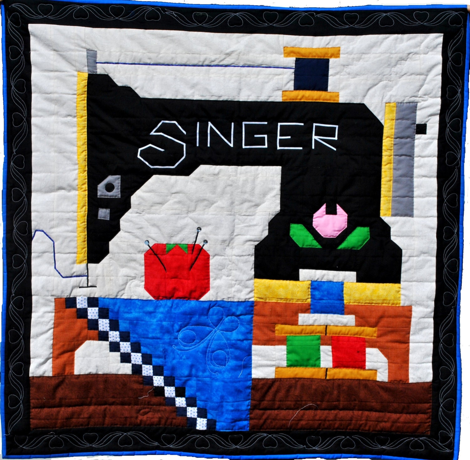 Sewing Machine Quilt pattern with multiple sizes included - PDF