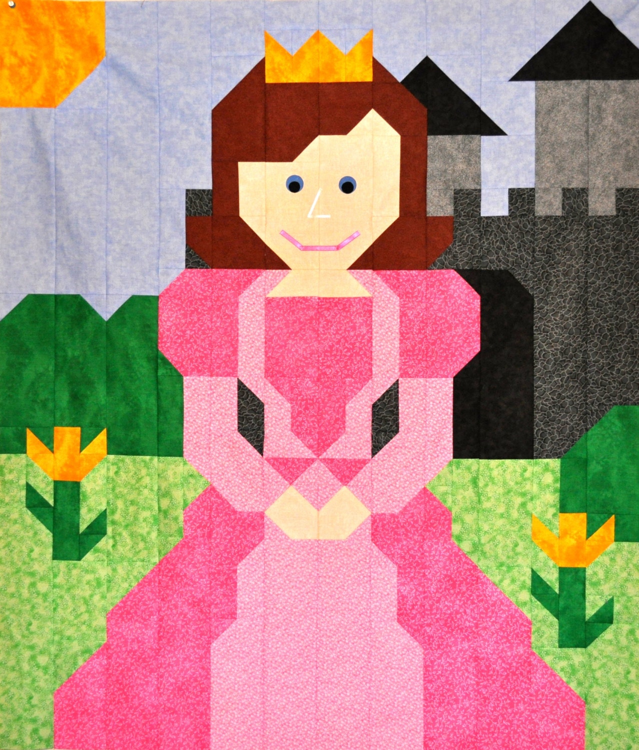 Princess Quilt pattern in 3 sizes.