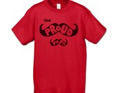 Father's Day Shirt - The Proud Papa Mustache T-Shirt  (Black Ink, size XXL) Pregnancy Announcement
