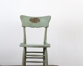 Vintage Painted Wood Chair / Primitive Chair