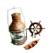 Vintage Ships Lantern Copper Anchor Oil Lamp Nautical