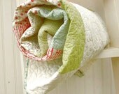 Odds and Ends Lap quilt for Two or Twin Size Coverlet - 65" X 75" - READY TO SHIP