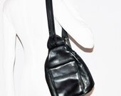 Vintage 90s Leather Black Mini Back Pack
