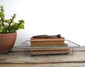 Vintage Metal  File Tray - Desk Organizer - Metal Desk Tray File - MId Century Office
