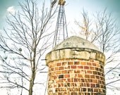 Rustic Shabby Silo Windmill Rural Wall Art - Rustic Photo 8x10 matted