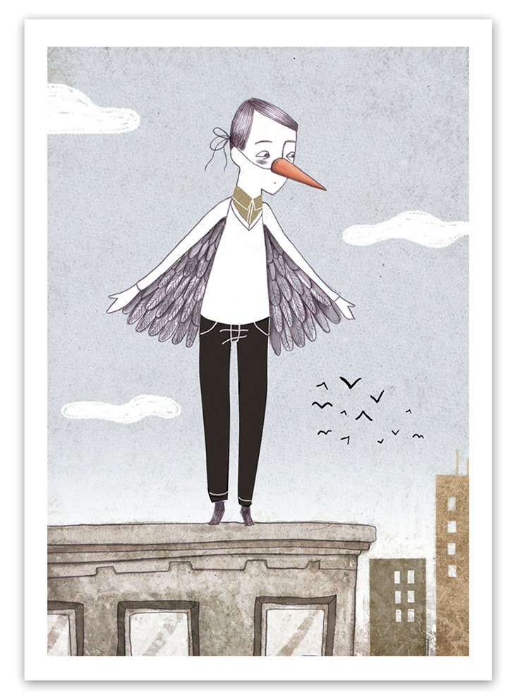 Bird Man print