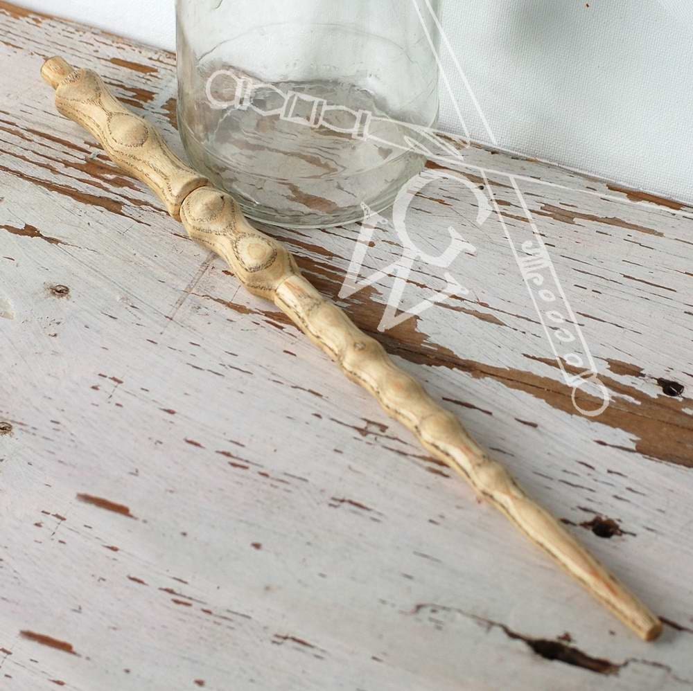 Handcrafted wood magic wand Ash 12.25 inches hand distressed great for Harry Potter fans