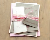 Ivory Romance Blush Pink - Rustic, Chic, & Elegant Wedding Invitation, Peach Lace  - Purchase for a Sample