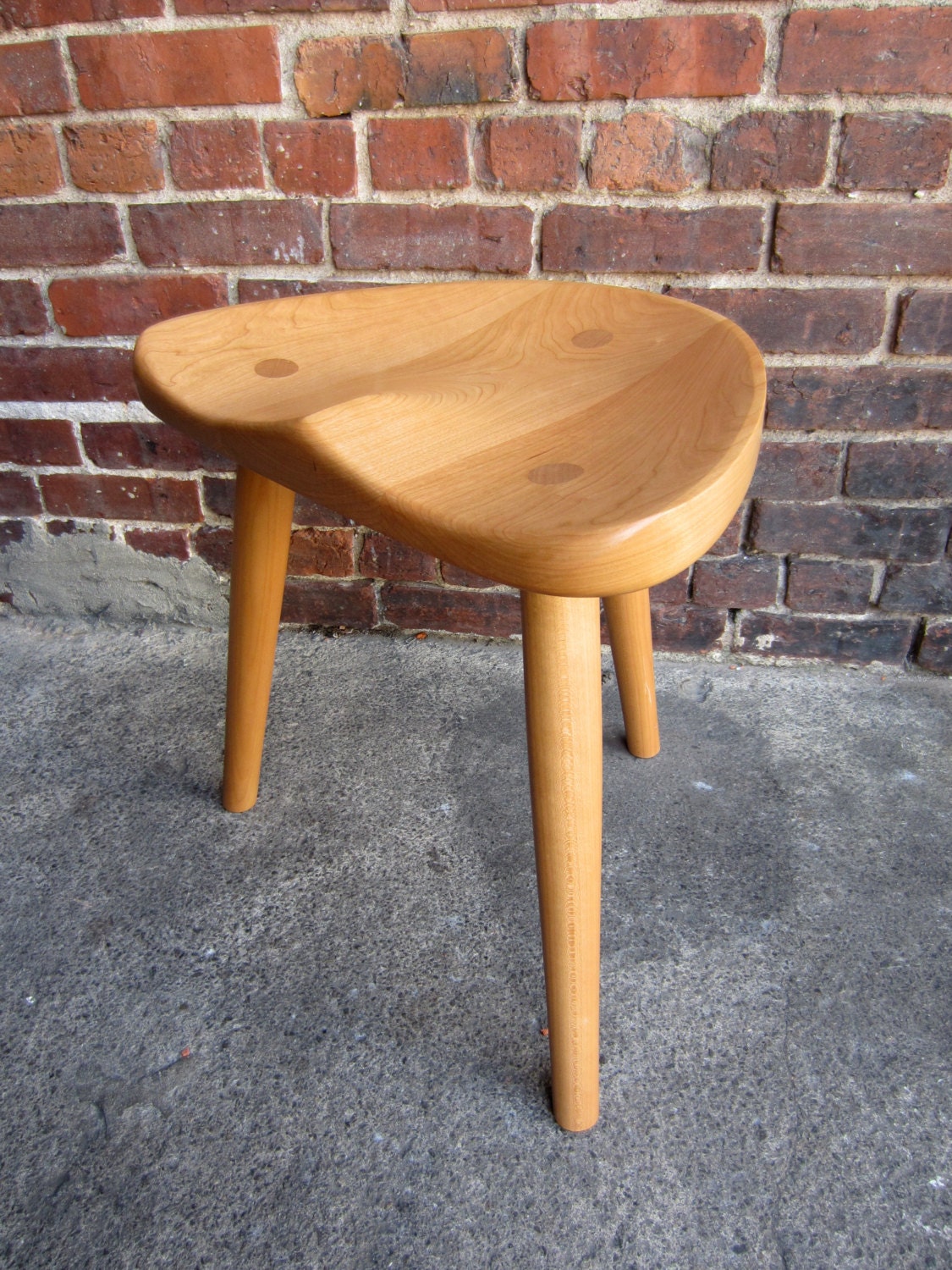 Stool made from sustainably sourced cherry.