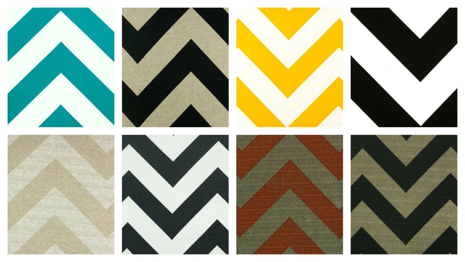 More Colors - Sqaure Pouf Floor Pillow Charcoal White Zig Zag Chevron
