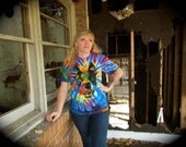 Womens Boston Terrier Tie Dye Shirt S-M-L-XL-2XL-3XL Free Shipping