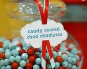 DIY printable party tags / food label cards - choo choo train