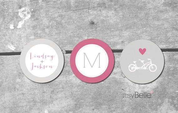 Bicycle for Two Printables Bridal Shower, Wedding, Valentine's Day - Built for Two Collection - Party Circles by Itsy Belle Il_570xn