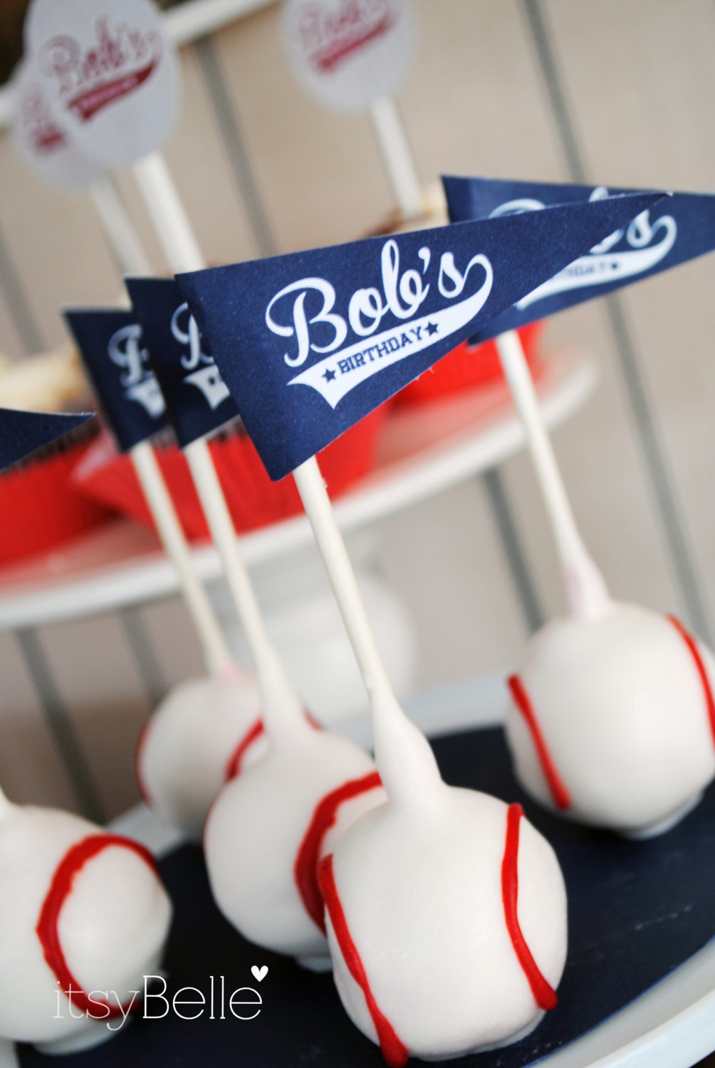 CUSTOM Baseball Sports Fan Collection - PRINTABLE party toppers by Itsy Belle Il_570xn