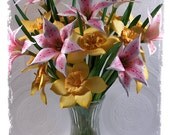 Daffodil and Lily Arrangement - Paper - Mother's Day Gift