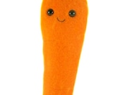Carol - Orange Fleece & Green Ribbon Carrot Plush