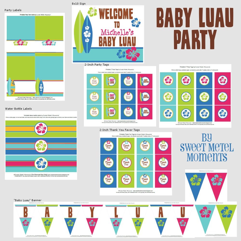 Baby Luau Party - Printable Full Collection by Sweet Metel Moments Il_170x135