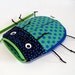 Pencil Bag by MinneBites / Boys Bug Birthday - Handmade Zipper Pouch - Boys Toy Bag - Boys Pencil Case - Green Bag, ready to ship