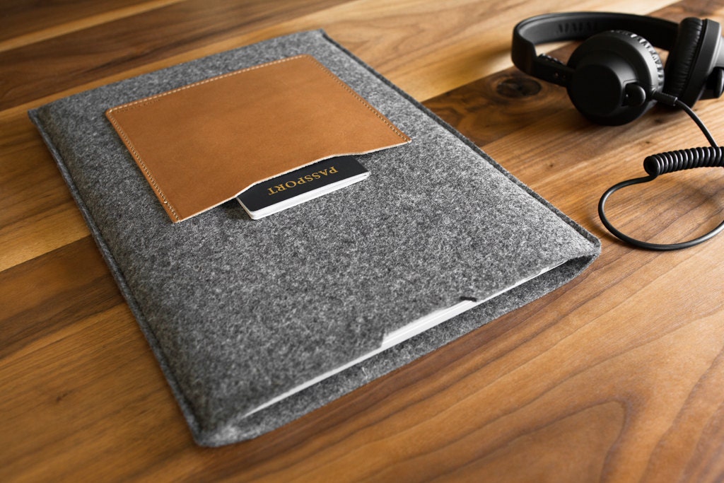 MacBook Pro 13" Proxima Case - Made in USA - Handcrafted Organic Wool Felt and Italian Leather