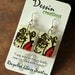 GEORGIA Coke Bottle Earrings, UGA University of Georgia, Recycled Glass Jewelry, Sterling Silver Earrings, Dessin Creations