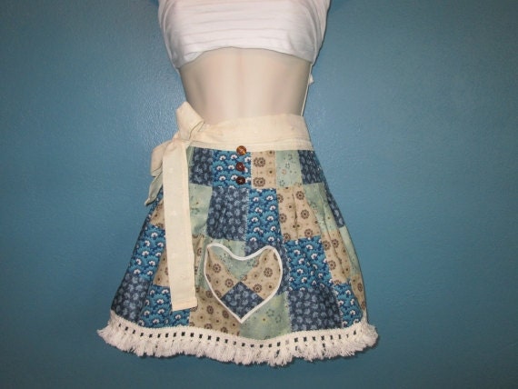 Indie Boho Patchwork Half Apron Plus Size