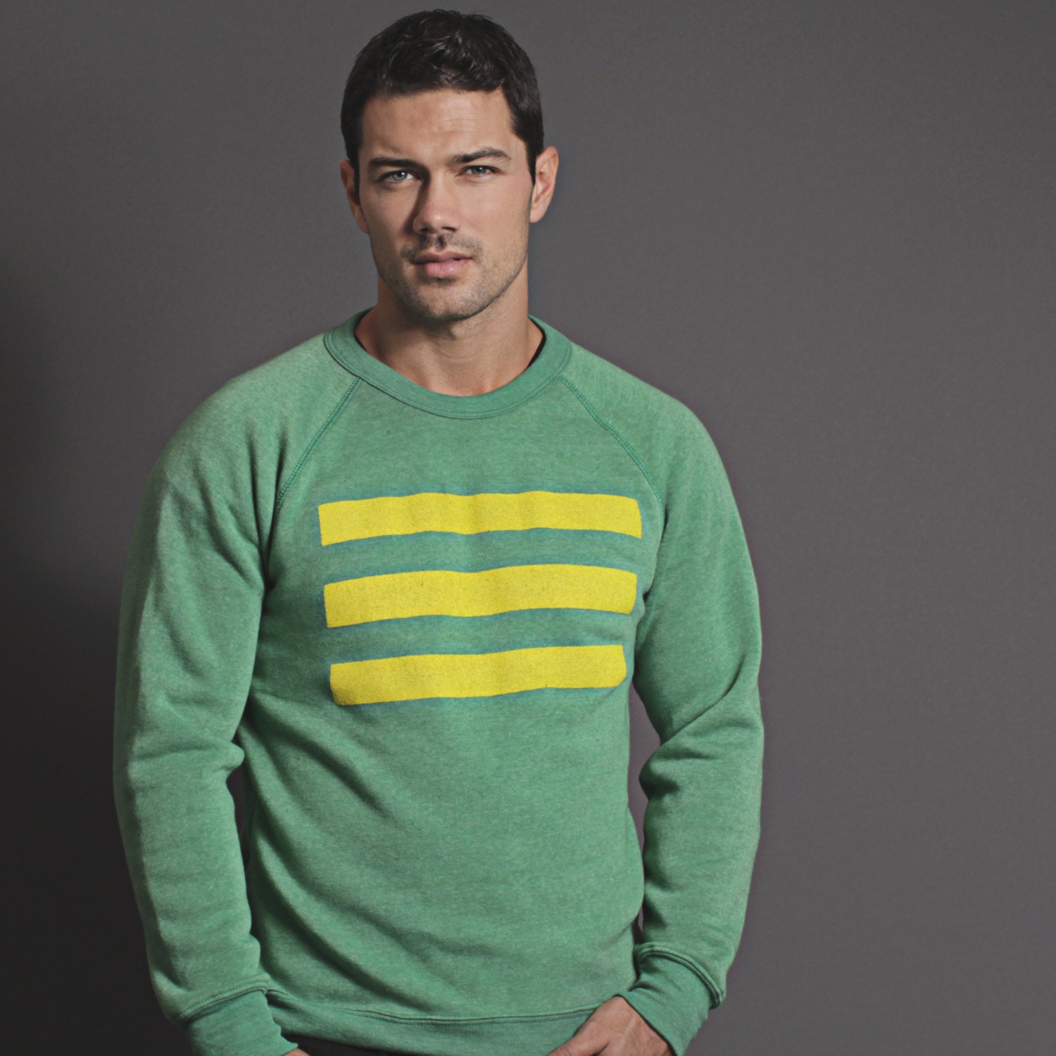 Green sweathshirt for men and women by We Are All Smith. Naval Flag Graphic