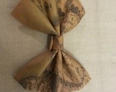 Lord of the Rings inspired bow (hair bow or bow tie) - map of Middle Earth - made to order