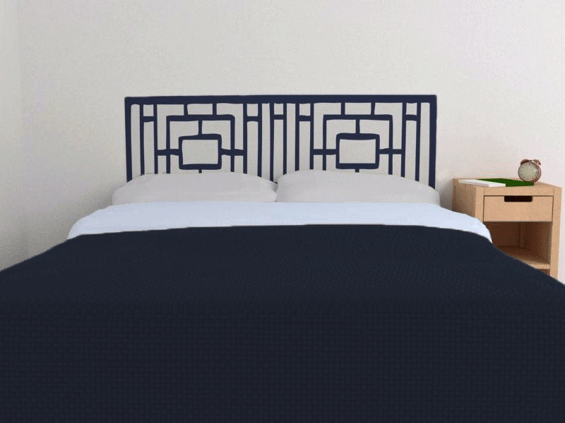 Twin Headboard decal  - Vinyl wall sticker decal - Geometric Pattern