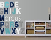 Alphabet Decal, Nursery Wall Decal, Children's Wall Decal, Removable Decal