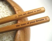 Chopsticks - Fortune Cookie Chopsticks - Custom Engraved Chopsticks - Create Your Own