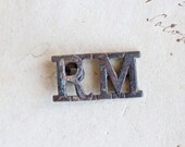 RM - Brass Letters Initials, for jewelry assemblage altered arts